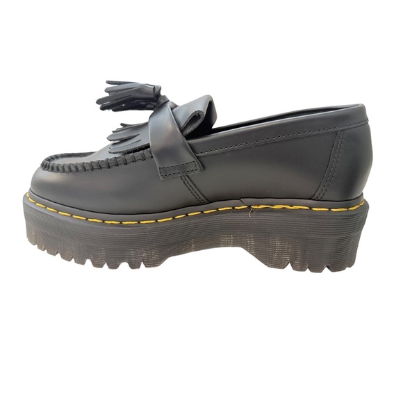 Dr. Martens Adrian Quad Tassel Loafer Black Leather Platform US W8 M7 - Picture 6 of 9